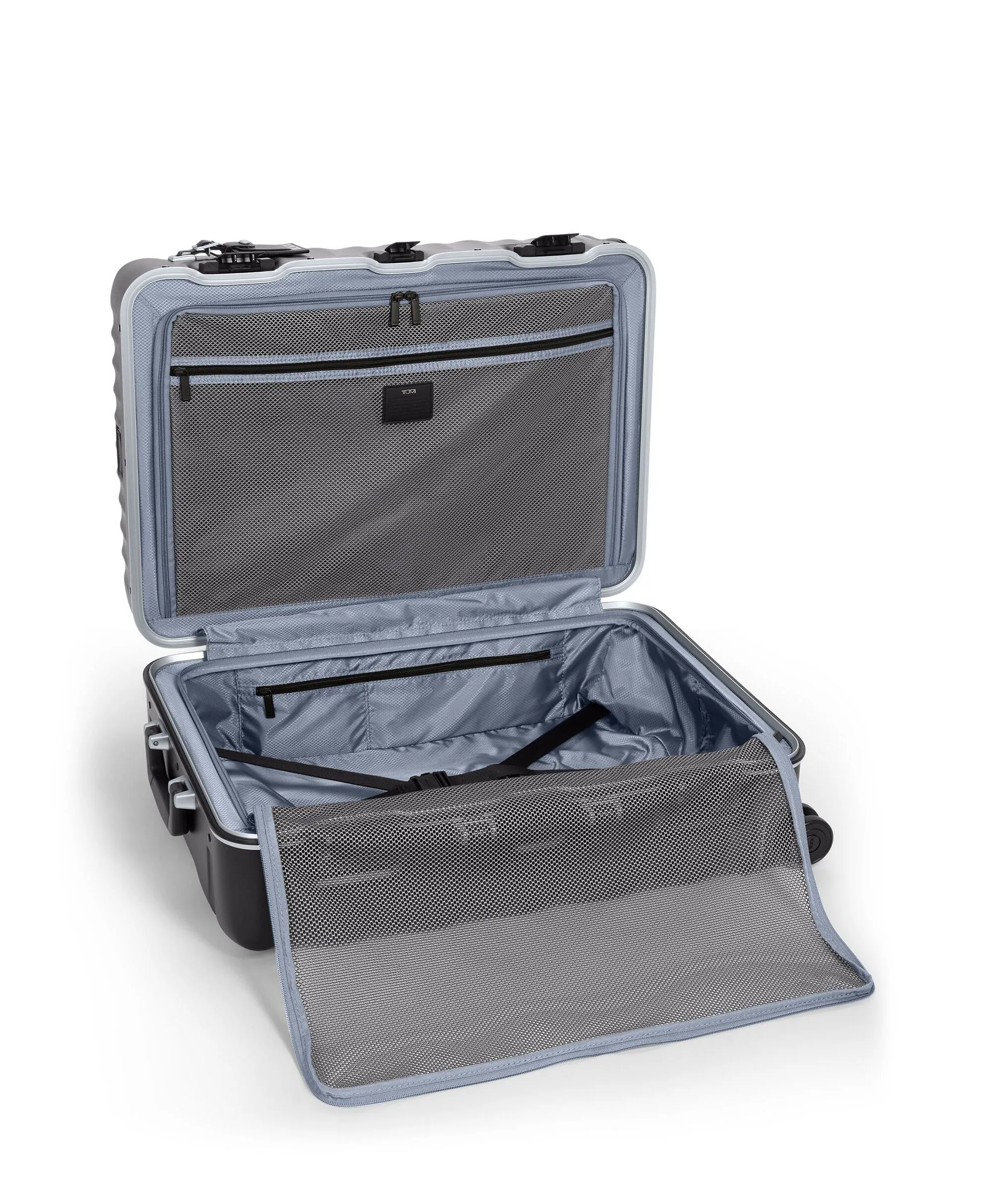 19 Degree Frame Short Trip 4 Wheeled Checked Luggage 66cm - Black Texture
