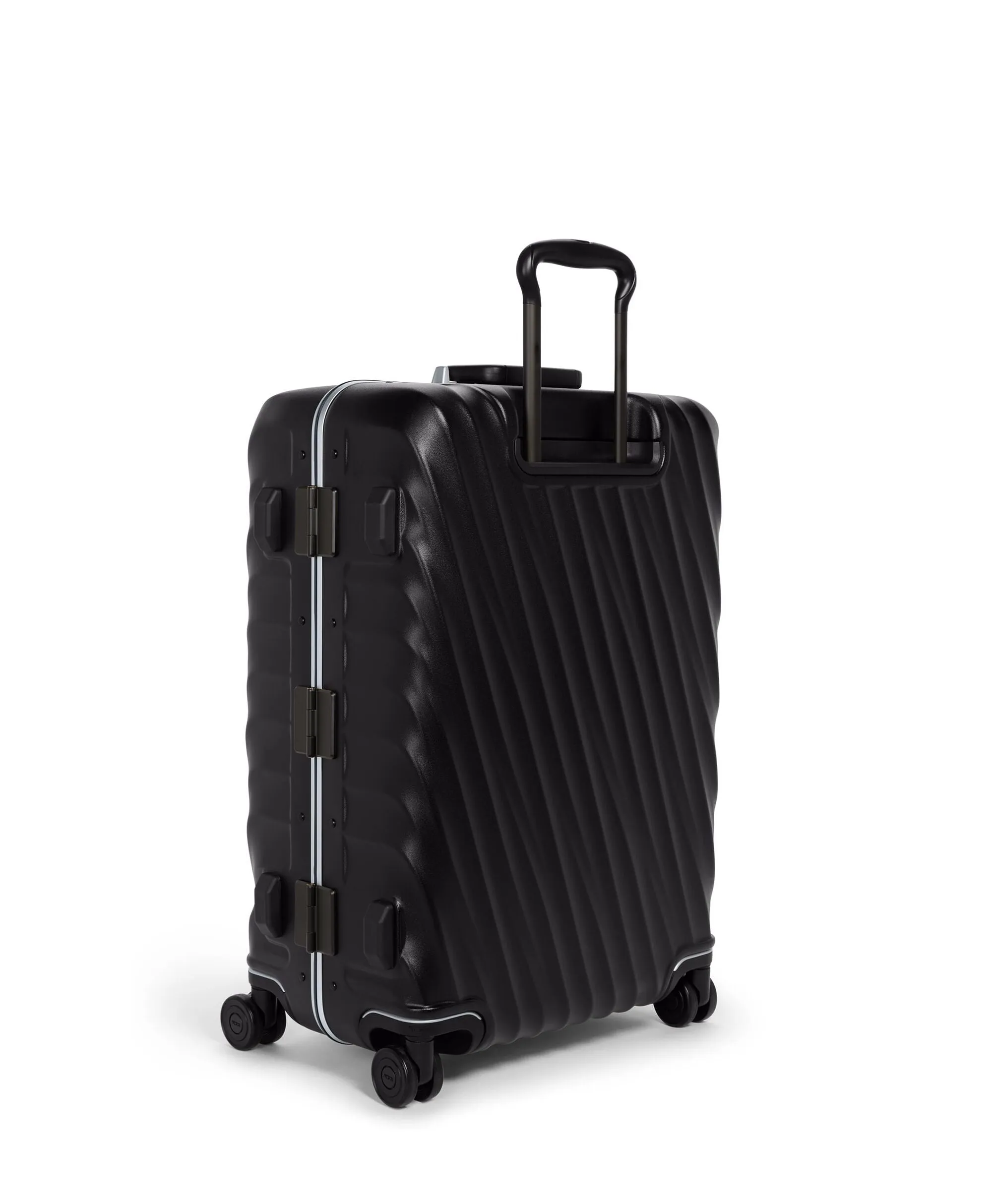 19 Degree Frame Short Trip 4 Wheeled Checked Luggage 66cm - Black Texture