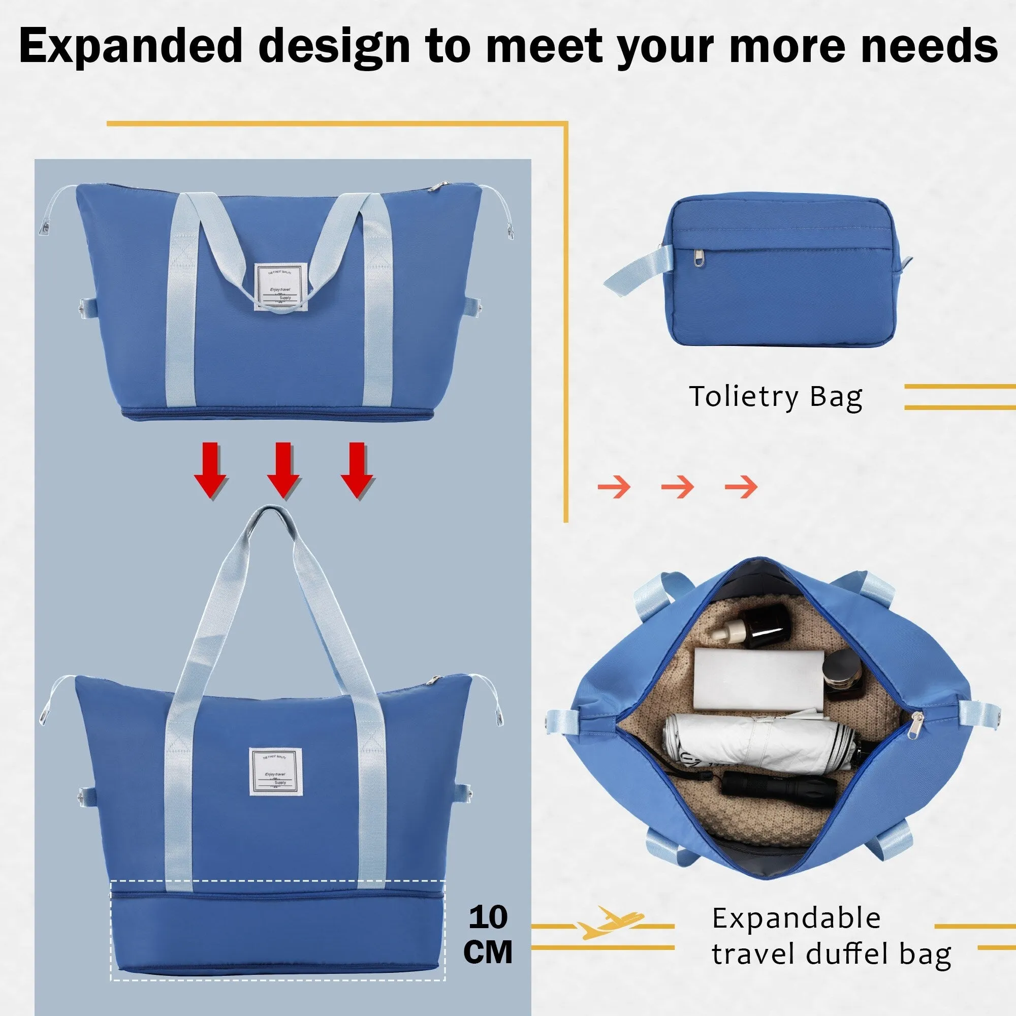 20"/24" Luggage Set with Expanable Bags and TSA Lock & Spinner Wheels