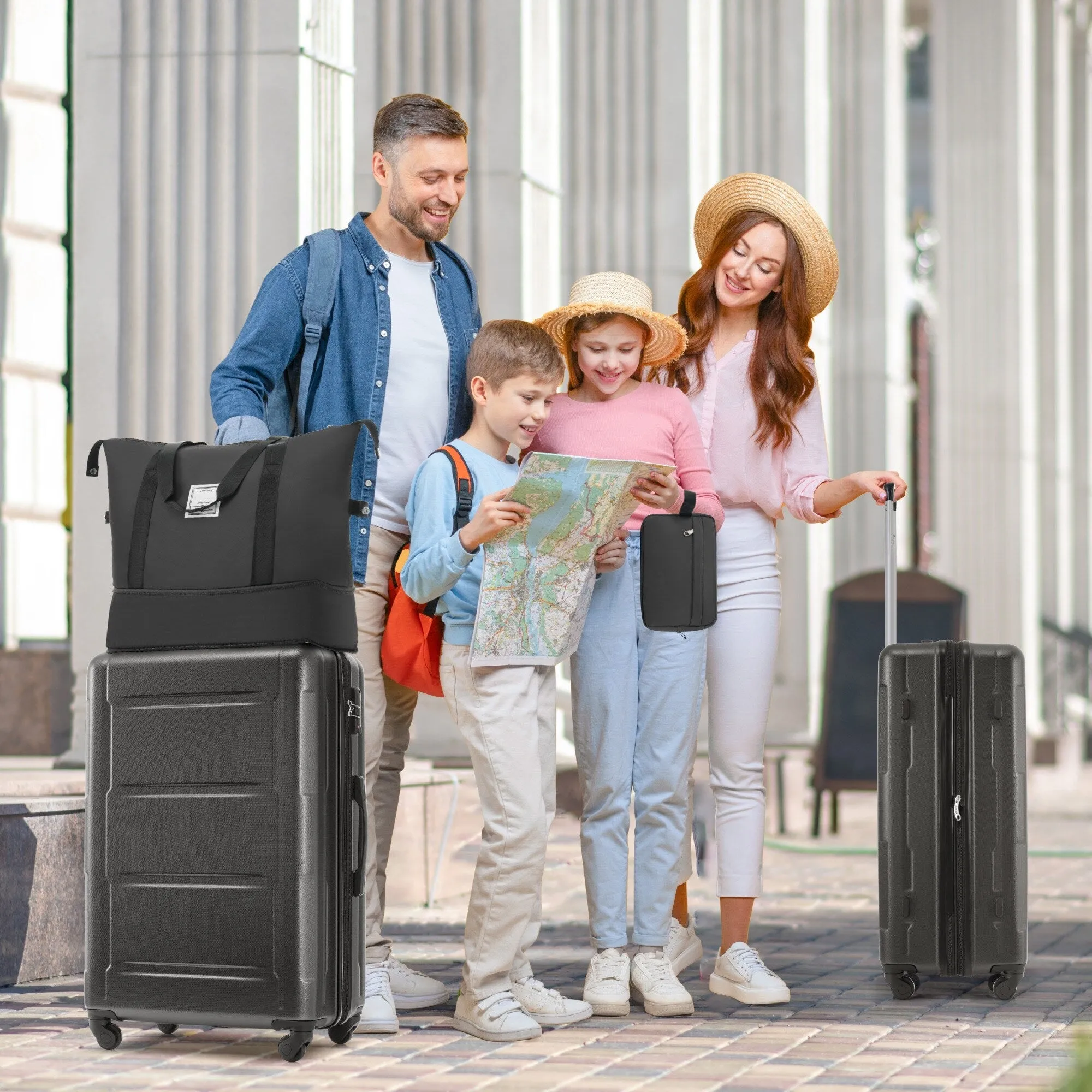 20"/24" Luggage Set with Expanable Bags and TSA Lock & Spinner Wheels