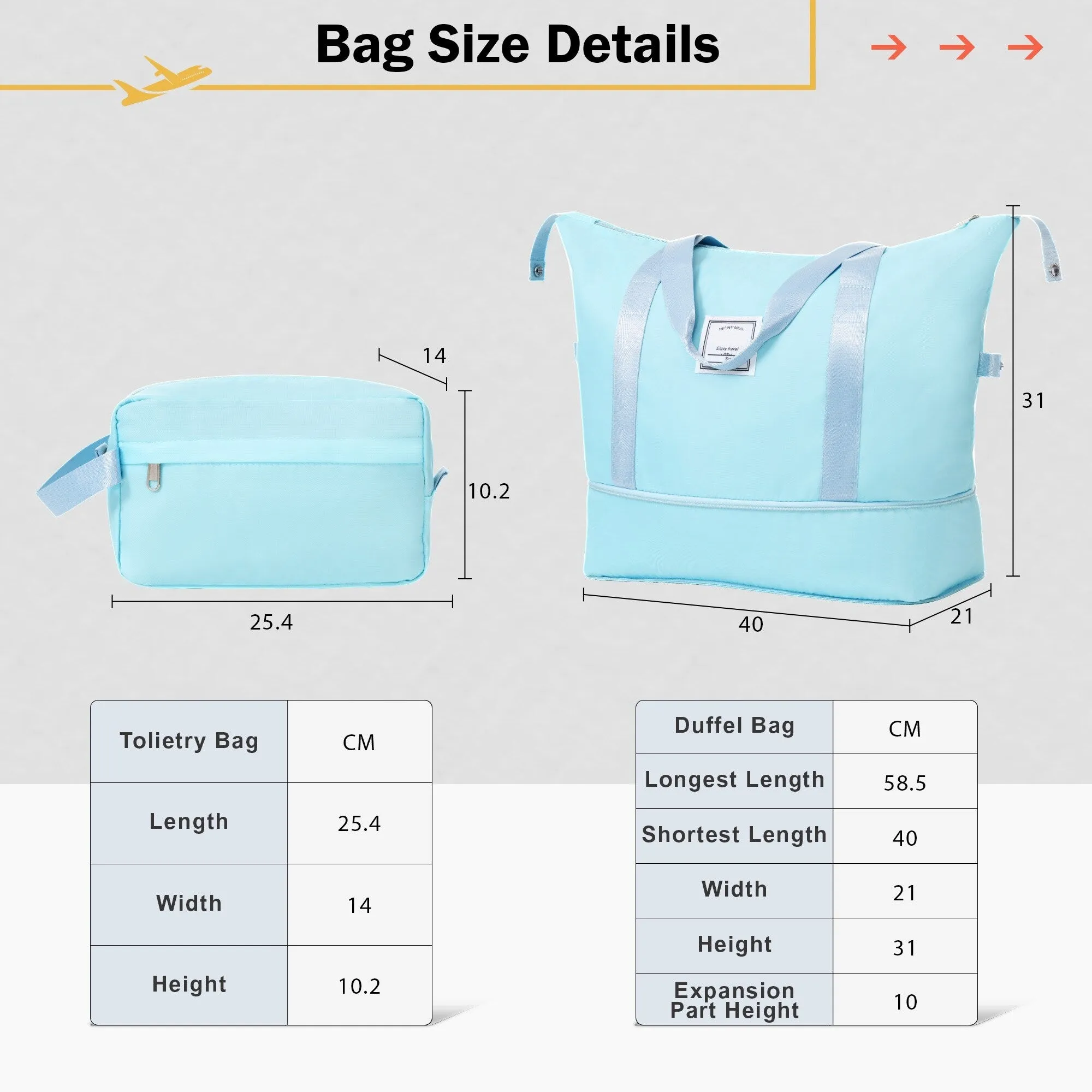 20"/24" Luggage Set with Expanable Bags and TSA Lock & Spinner Wheels