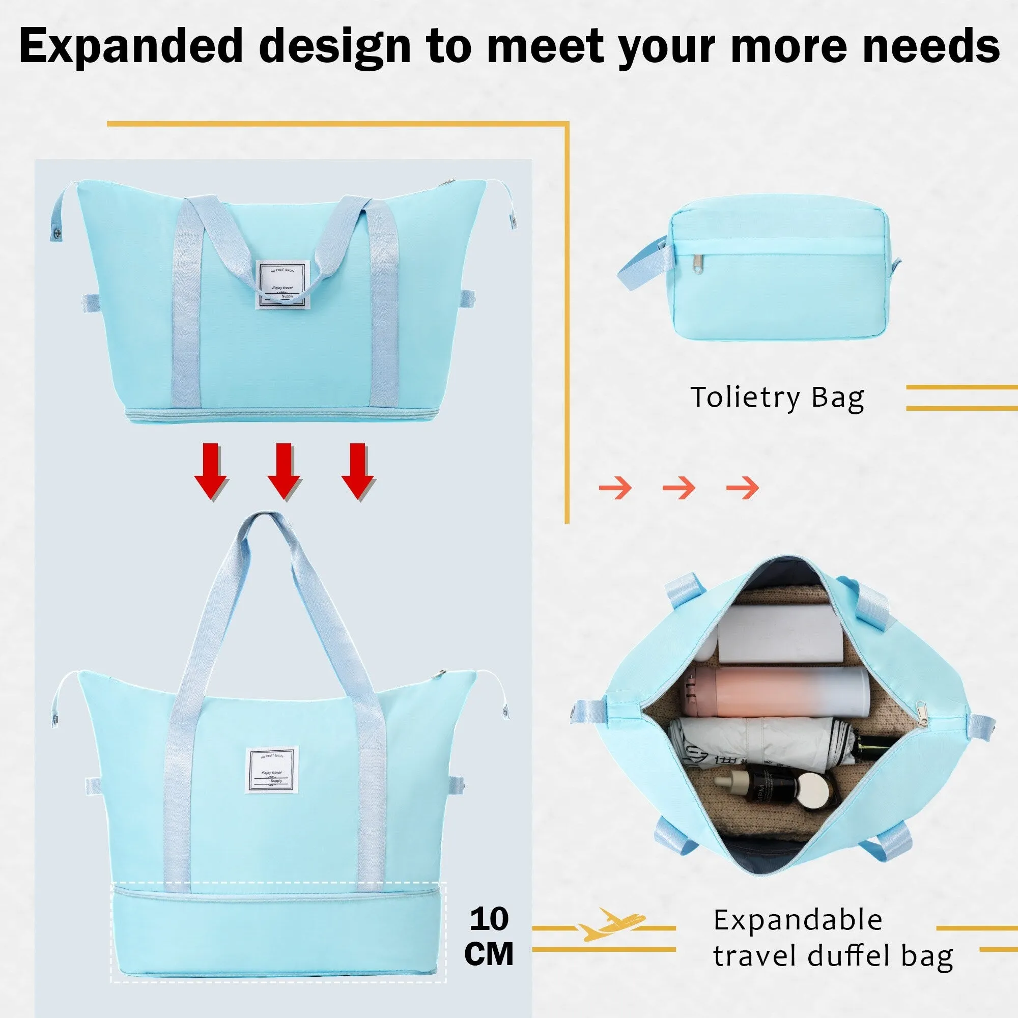20"/24" Luggage Set with Expanable Bags and TSA Lock & Spinner Wheels