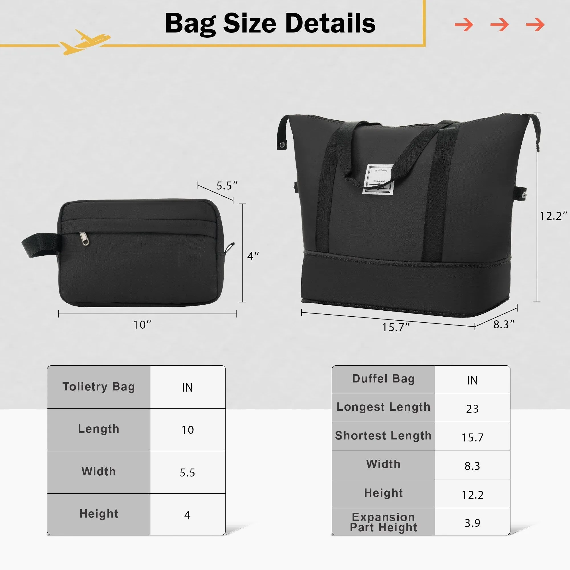 20"/24" Luggage Set with Expanable Bags and TSA Lock & Spinner Wheels