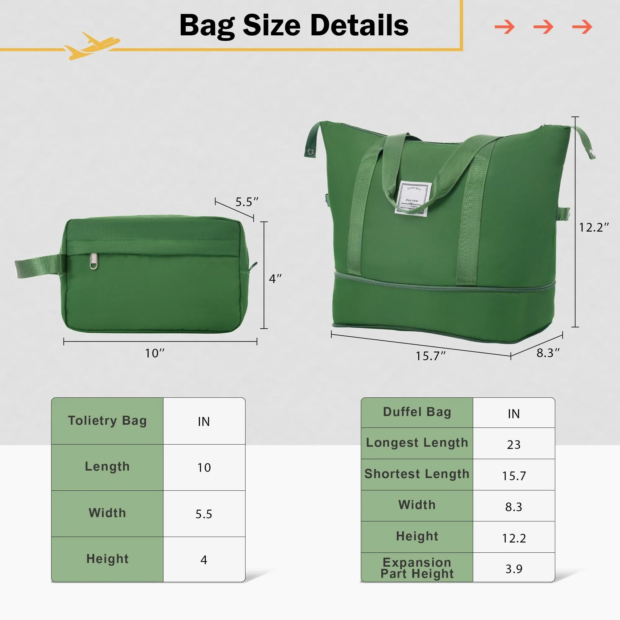20"/24" Luggage Set with Expanable Bags and TSA Lock & Spinner Wheels