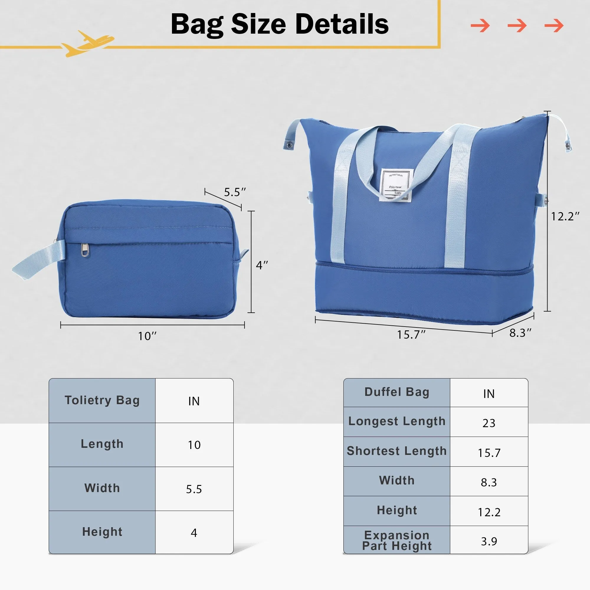 20"/24" Luggage Set with Expanable Bags and TSA Lock & Spinner Wheels