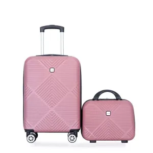 2Piece ABS Lightweight Suitcase Luggage Sets with Spinner Wheels,20"/14"