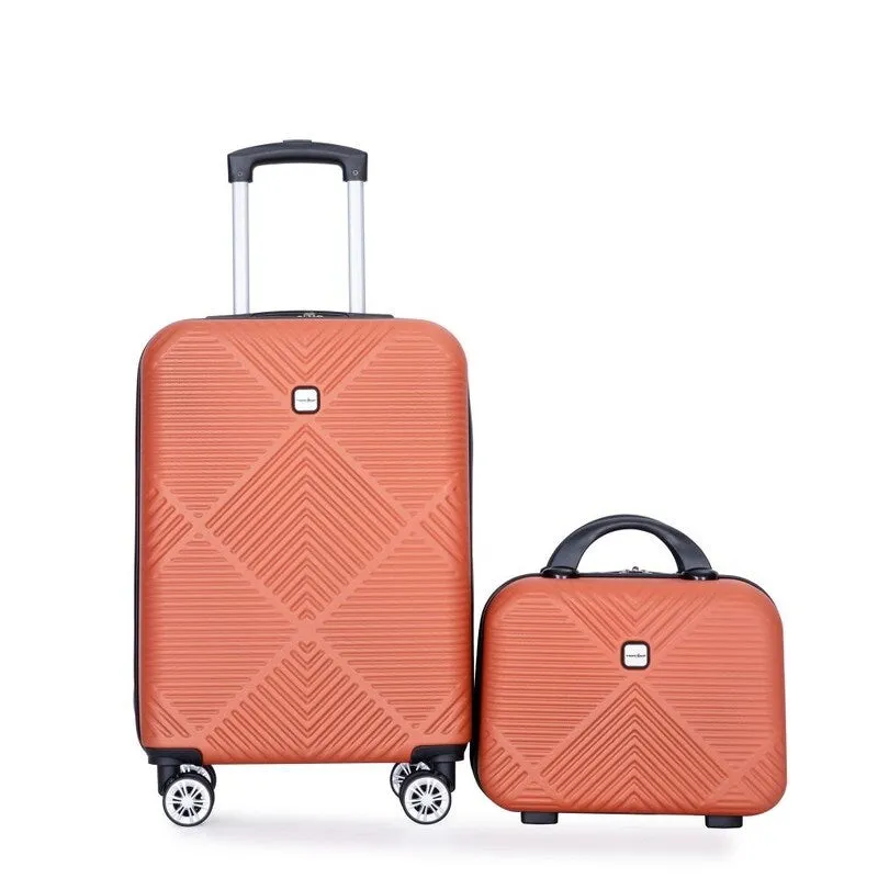 2Piece ABS Lightweight Suitcase Luggage Sets with Spinner Wheels,20"/14"