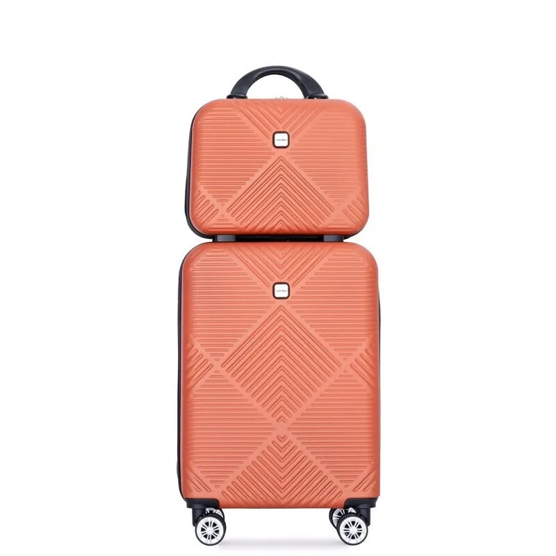 2Piece ABS Lightweight Suitcase Luggage Sets with Spinner Wheels,20"/14"