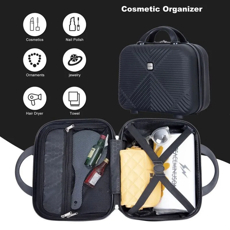 2Piece ABS Lightweight Suitcase Luggage Sets with Spinner Wheels,20"/14"