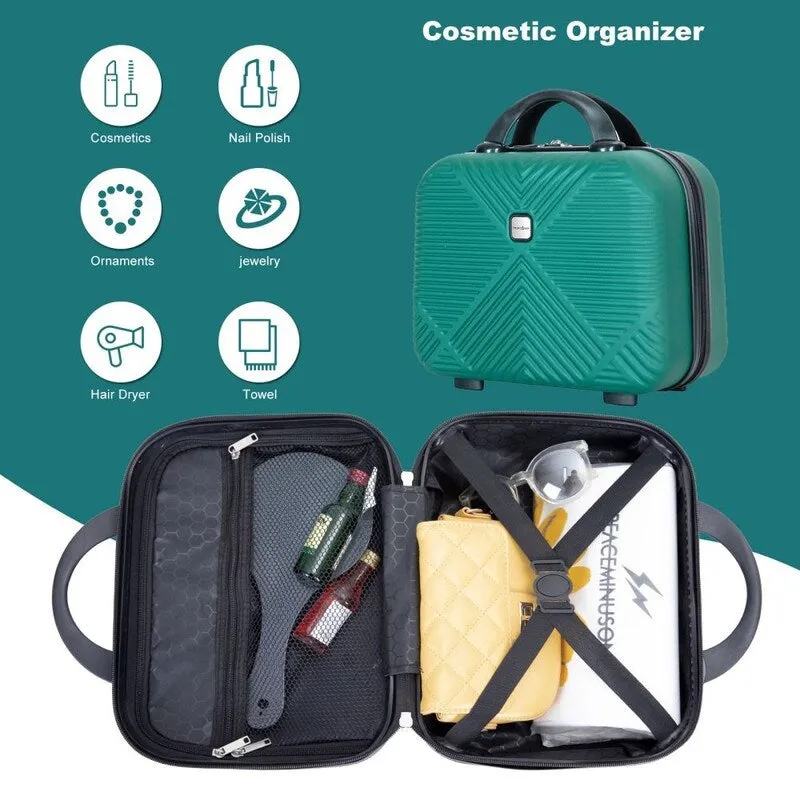 2Piece ABS Lightweight Suitcase Luggage Sets with Spinner Wheels,20"/14"