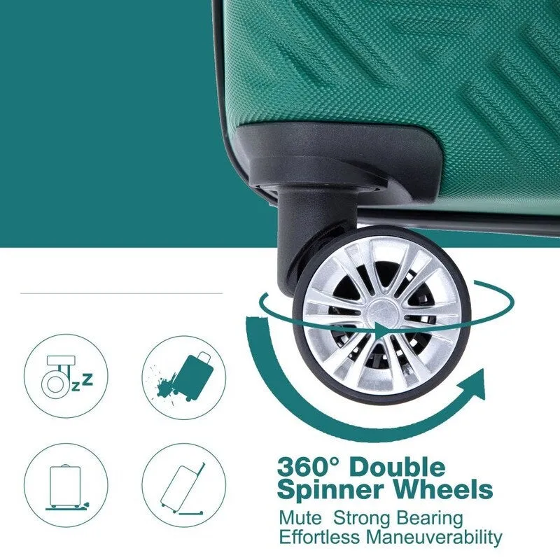 2Piece ABS Lightweight Suitcase Luggage Sets with Spinner Wheels,20"/14"