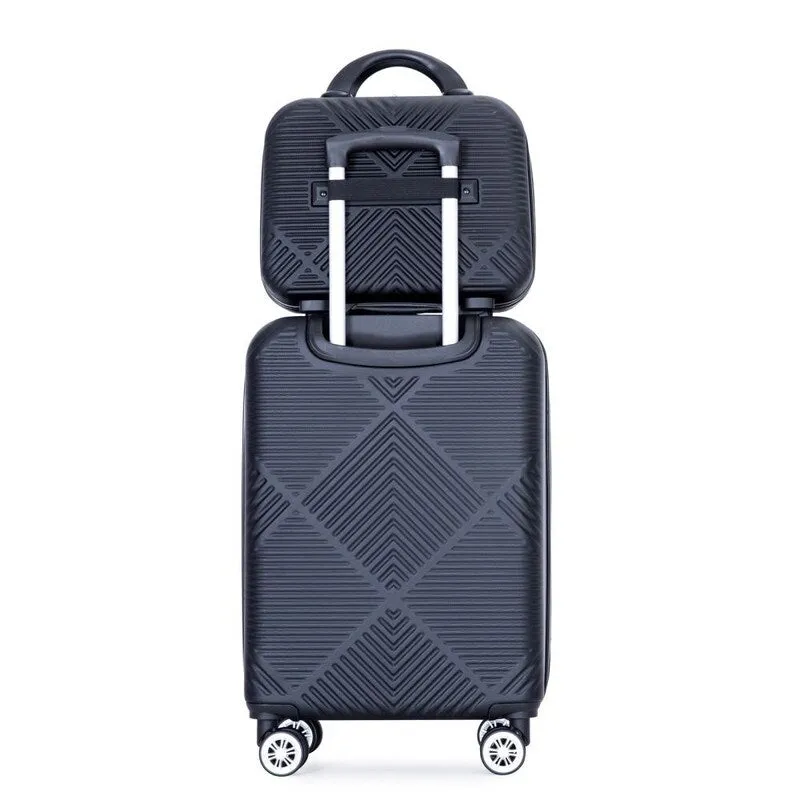 2Piece ABS Lightweight Suitcase Luggage Sets with Spinner Wheels,20"/14"