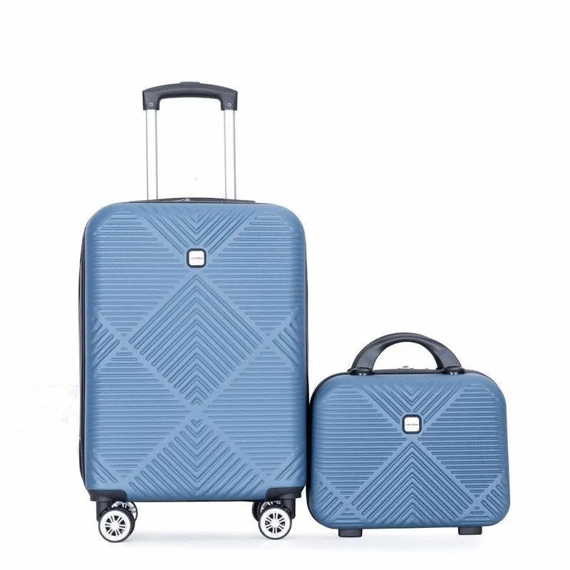 2Piece ABS Lightweight Suitcase Luggage Sets with Spinner Wheels,20"/14"