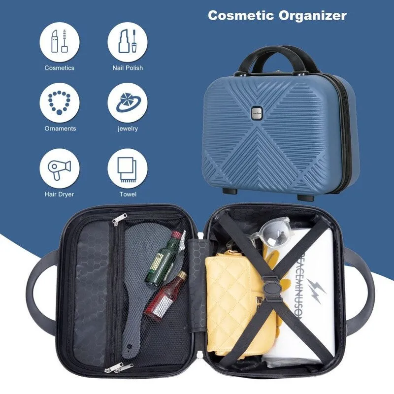 2Piece ABS Lightweight Suitcase Luggage Sets with Spinner Wheels,20"/14"