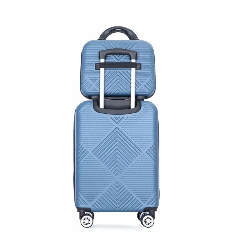 2Piece ABS Lightweight Suitcase Luggage Sets with Spinner Wheels,20"/14"