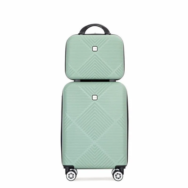 2Piece ABS Lightweight Suitcase Luggage Sets with Spinner Wheels,20"/14"
