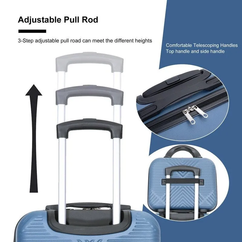 2Piece ABS Lightweight Suitcase Luggage Sets with Spinner Wheels,20"/14"