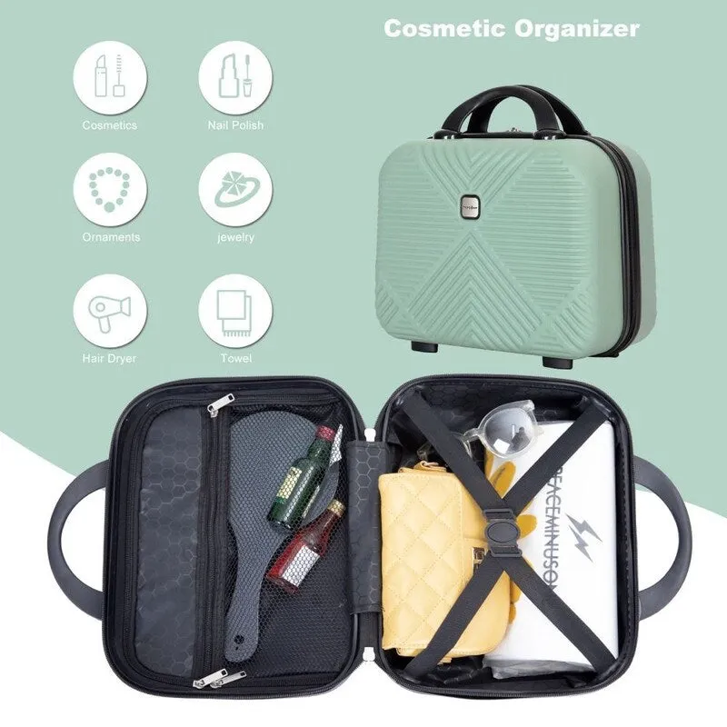 2Piece ABS Lightweight Suitcase Luggage Sets with Spinner Wheels,20"/14"