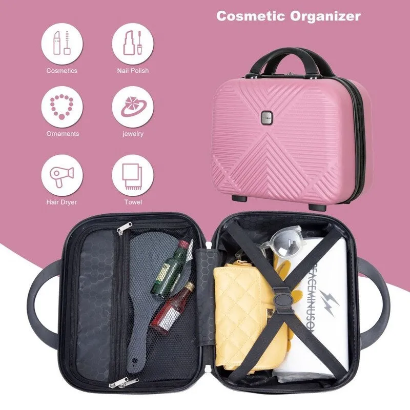 2Piece ABS Lightweight Suitcase Luggage Sets with Spinner Wheels,20"/14"
