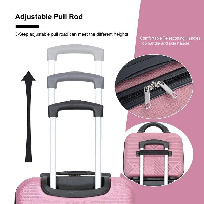 2Piece ABS Lightweight Suitcase Luggage Sets with Spinner Wheels,20"/14"