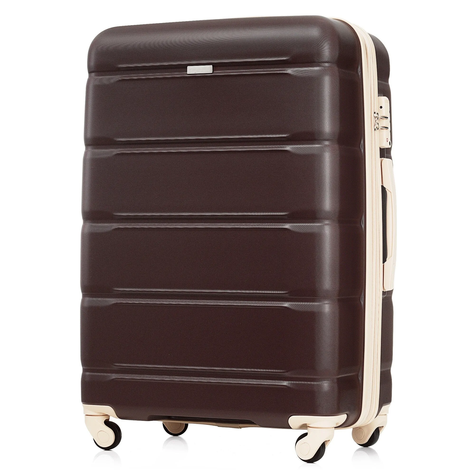 3 Pcs Luggage Set, 20-inch with USB Port & Cup Holder, ABS Hard Shell Luggage with Spinner Wheels 20''24''28''
