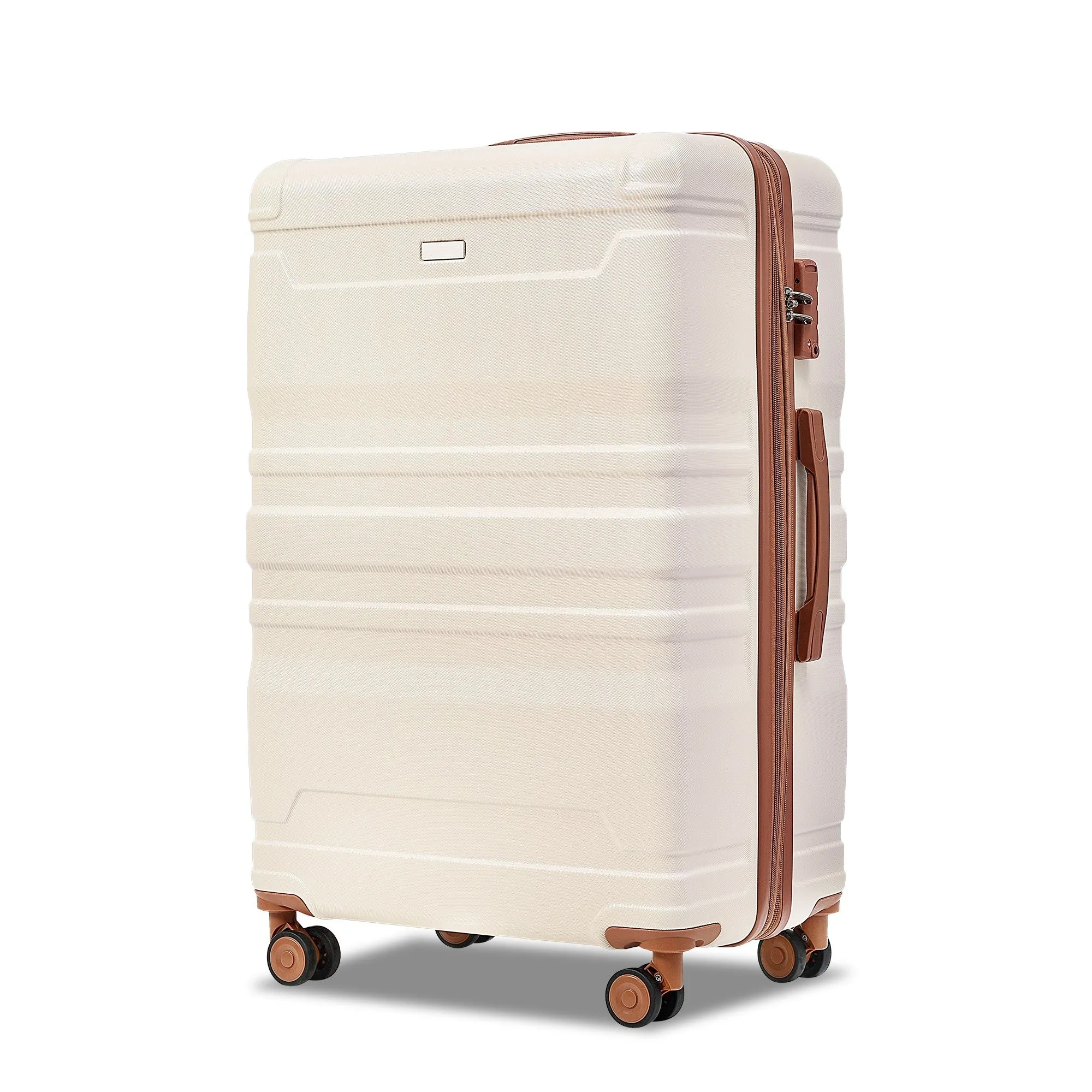 3 Pcs Luggage Set, Expandable ABS Hardshell Suitcases Spinner Wheels with TSA Lock 20''24''28''