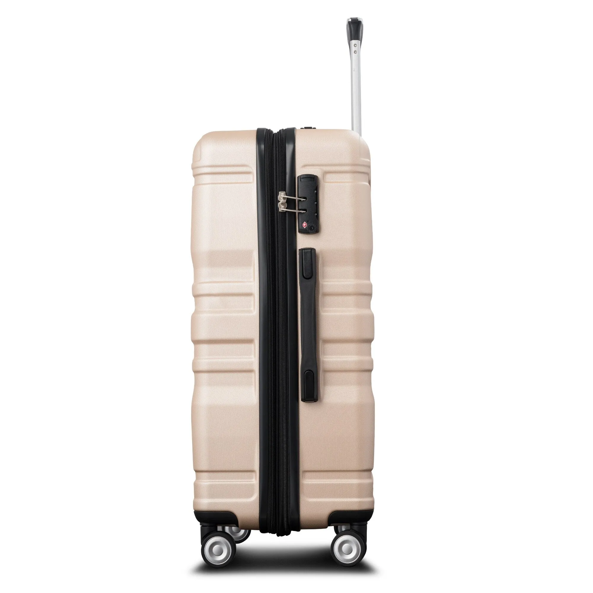 3 Pcs Luggage Set, Expandable ABS Hardshell Suitcases Spinner Wheels with TSA Lock 20''24''28''