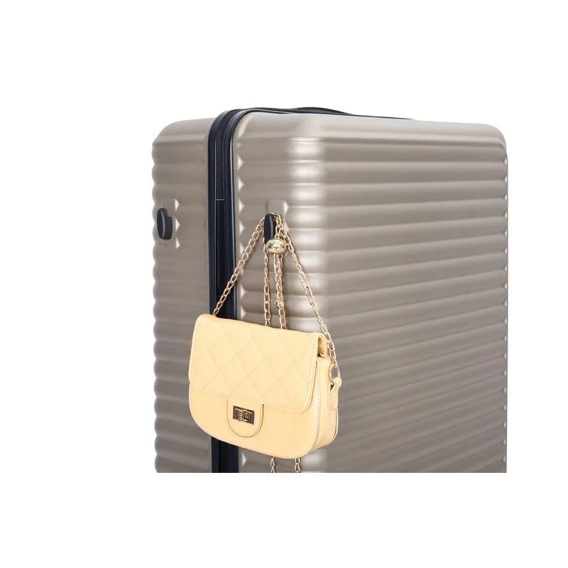 3 Piece ABS Lightweight Suitcase Luggage Sets with Two Hooks,TSA Lock