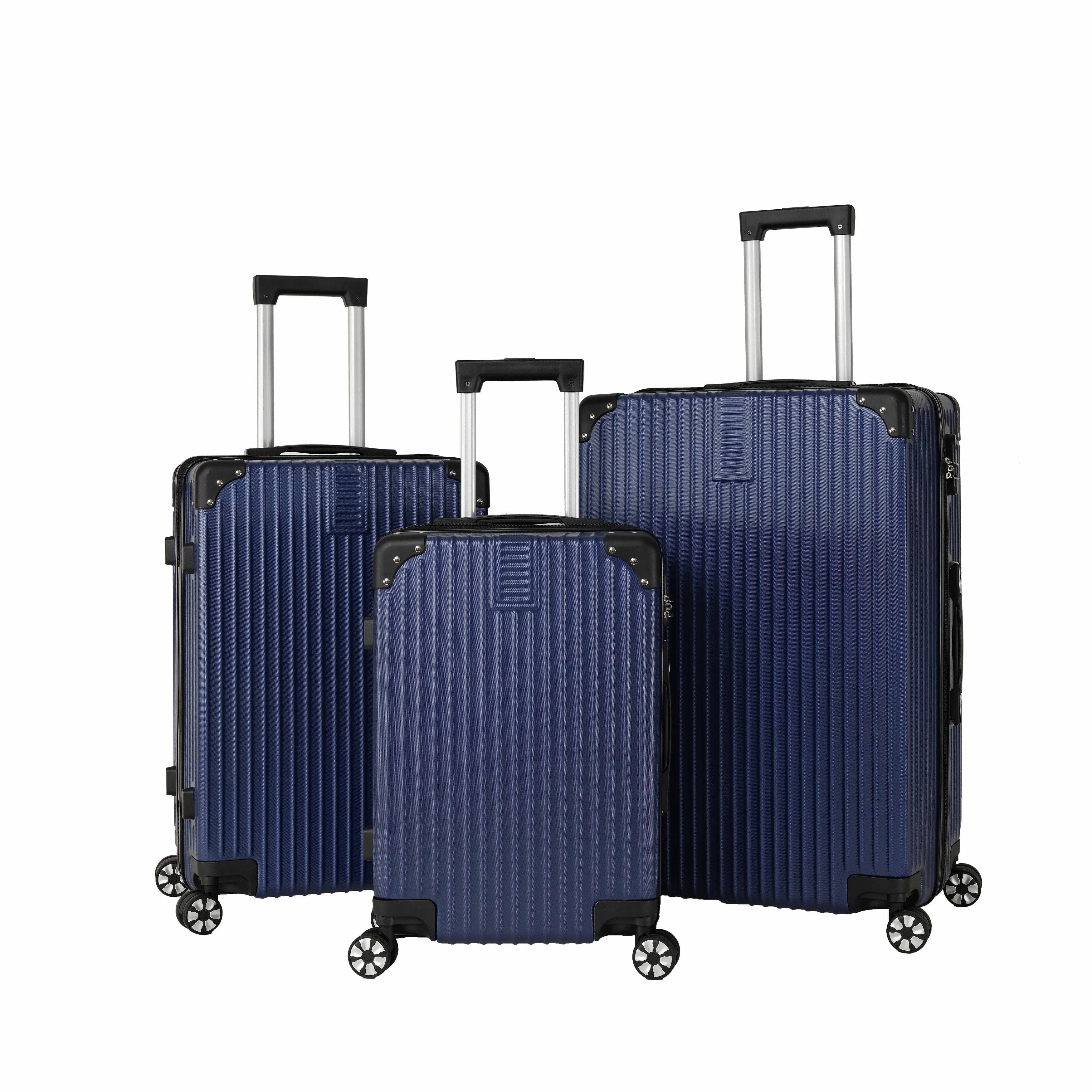 3-piece Luggage Set with Hiking Bag and Password Lock & Rollers Wheels