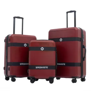 3 Piece Luggage Sets Expandable ABS PC with Spinner Wheels Lightweight TSA Lock