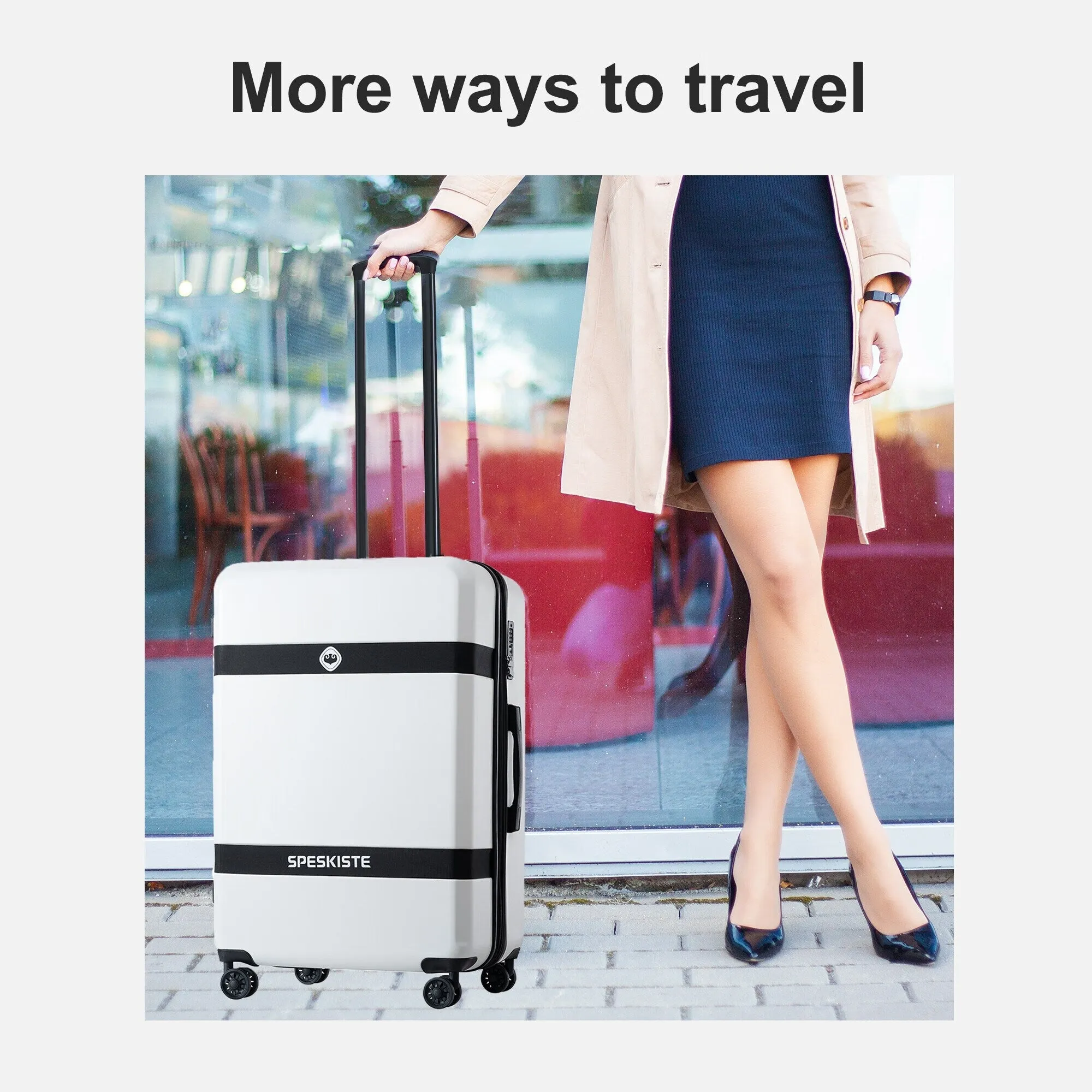 3 Piece Luggage Sets Expandable ABS PC with Spinner Wheels Lightweight TSA Lock
