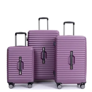 3 Piece Luggage Sets PC ABS Lightweight Suitcase with Two Hooks, 360° Double Spinner Wheels, TSA Lock, (21/25/29)