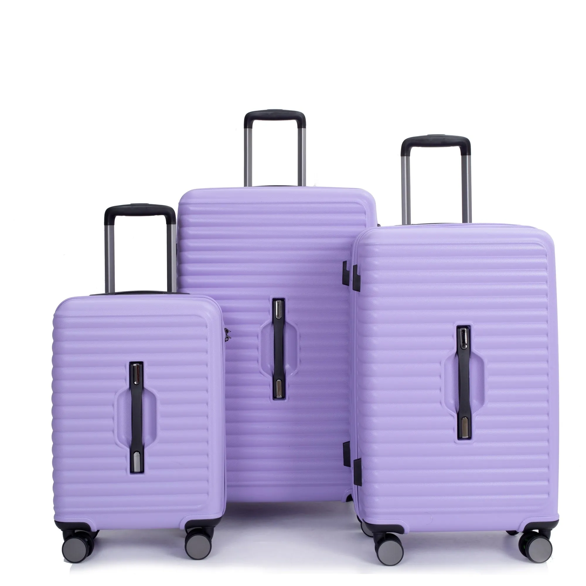 3 Piece Luggage Sets PC ABS Lightweight Suitcase with Two Hooks, 360° Double Spinner Wheels, TSA Lock, (21/25/29)
