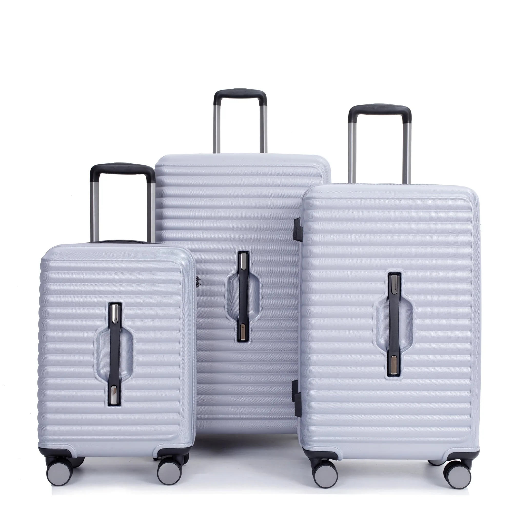 3 Piece Luggage Sets PC ABS Lightweight Suitcase with Two Hooks, 360° Double Spinner Wheels, TSA Lock, (21/25/29)