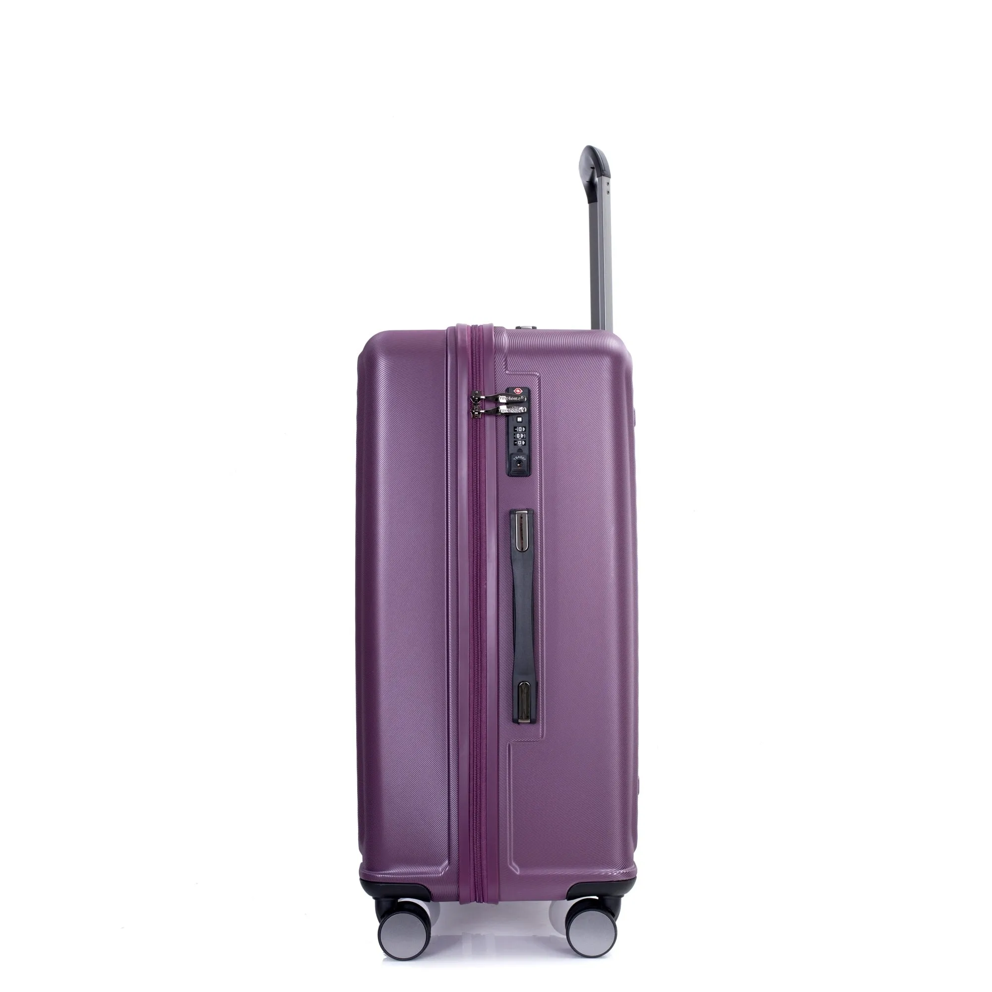3 Piece Luggage Sets PC ABS Lightweight Suitcase with Two Hooks, 360° Double Spinner Wheels, TSA Lock, (21/25/29)