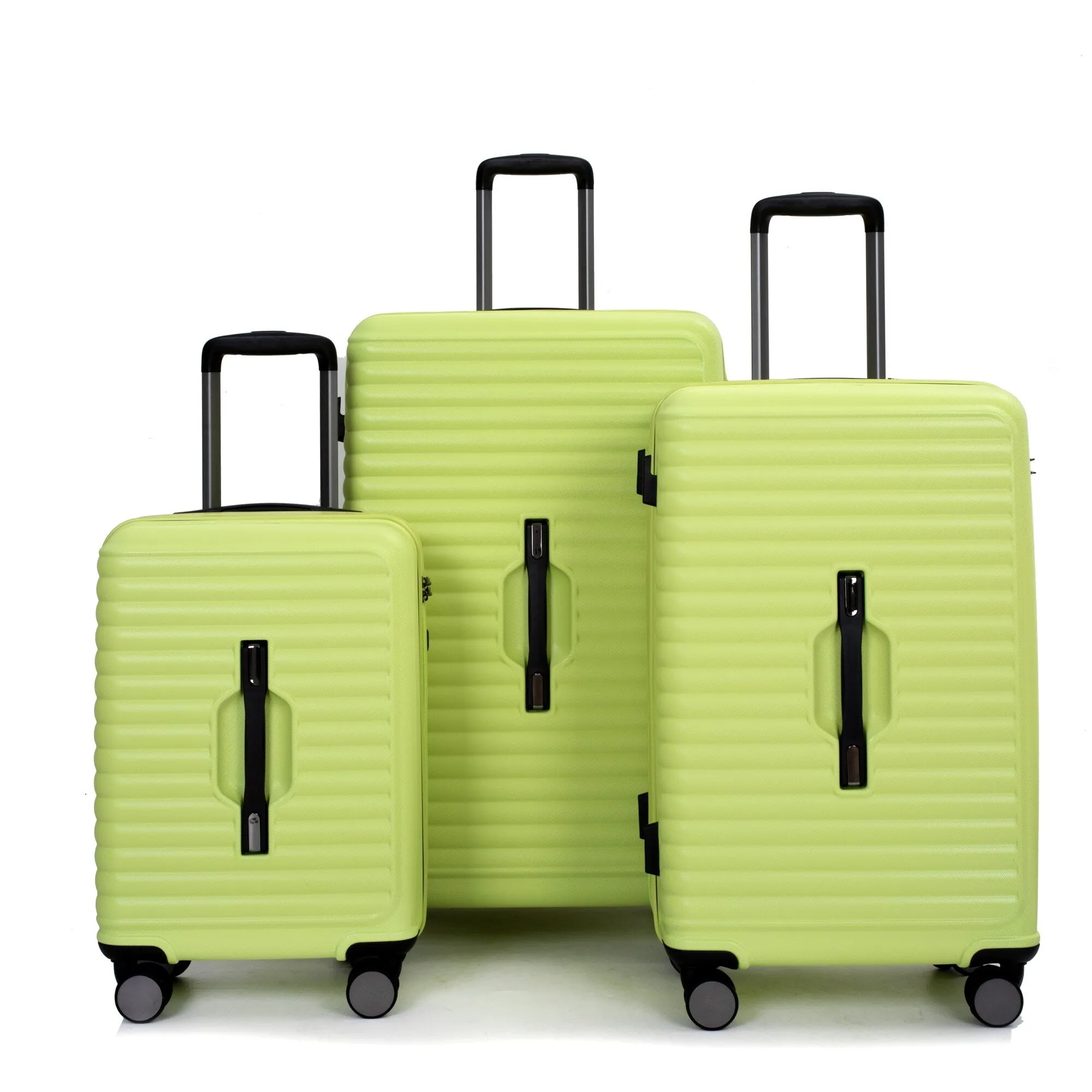 3 Piece Luggage Sets PC ABS Lightweight Suitcase with Two Hooks, 360° Double Spinner Wheels, TSA Lock, (21/25/29)