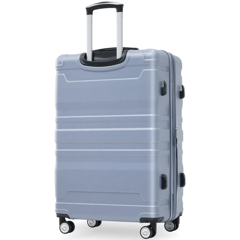 3-Piece Sets New Luggage Sets, ABS Suitcases, Expandable Luggage Trunk Set with Spinner Wheels and Side Hook