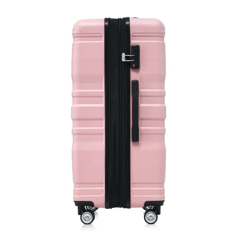 3-Piece Sets New Luggage Sets, ABS Suitcases, Expandable Luggage Trunk Set with Spinner Wheels and Side Hook