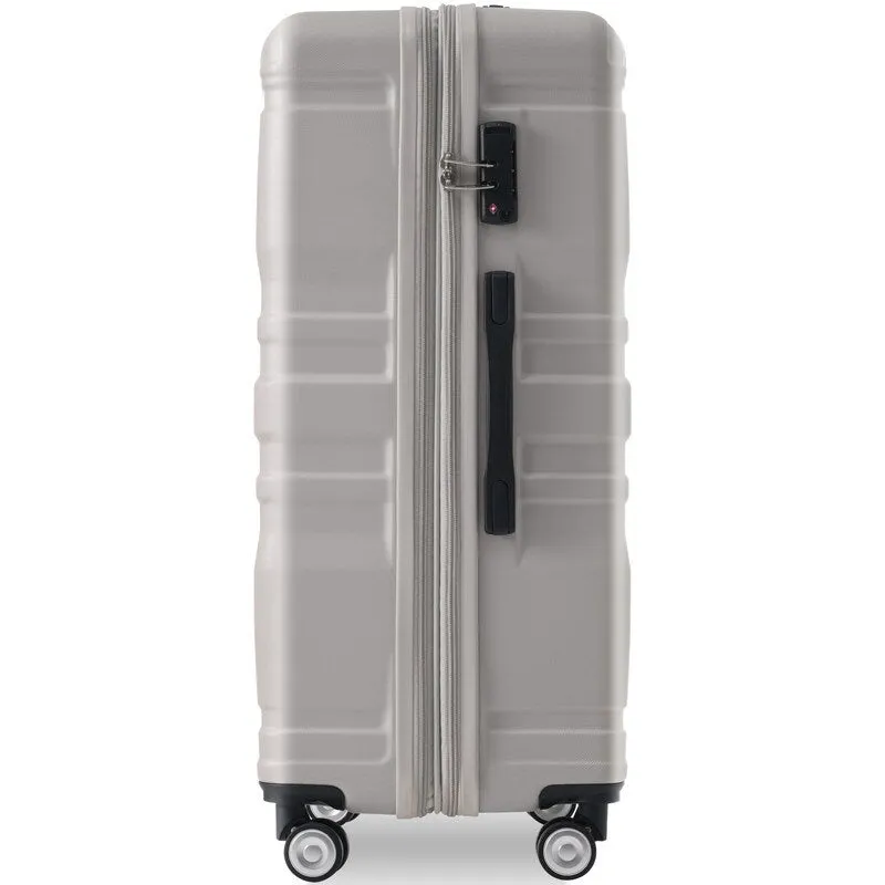 3-Piece Sets New Luggage Sets, ABS Suitcases, Expandable Luggage Trunk Set with Spinner Wheels and Side Hook