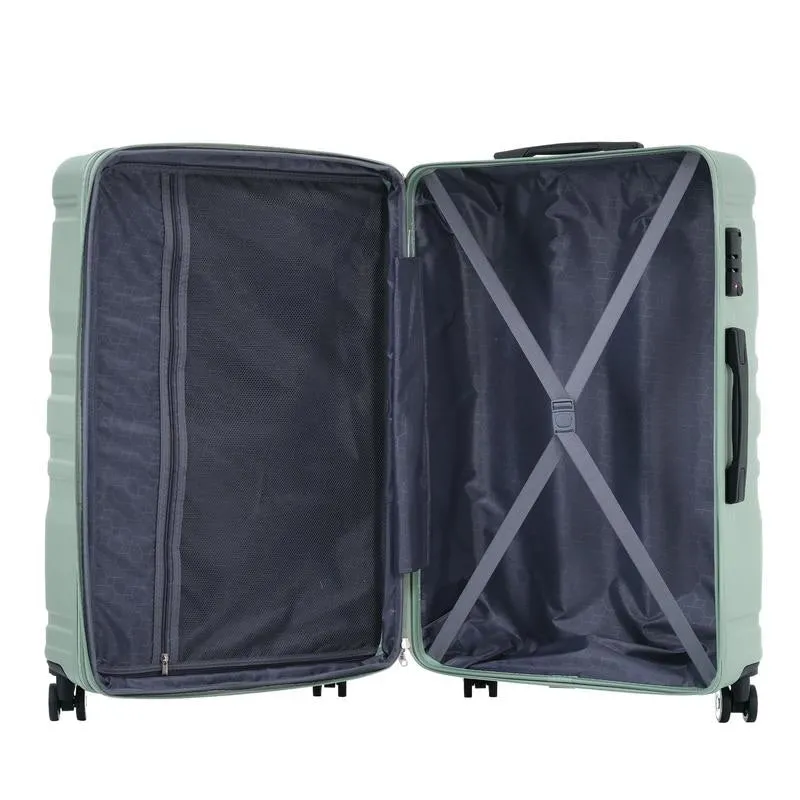 3-Piece Sets New Luggage Sets, ABS Suitcases, Expandable Luggage Trunk Set with Spinner Wheels and Side Hook
