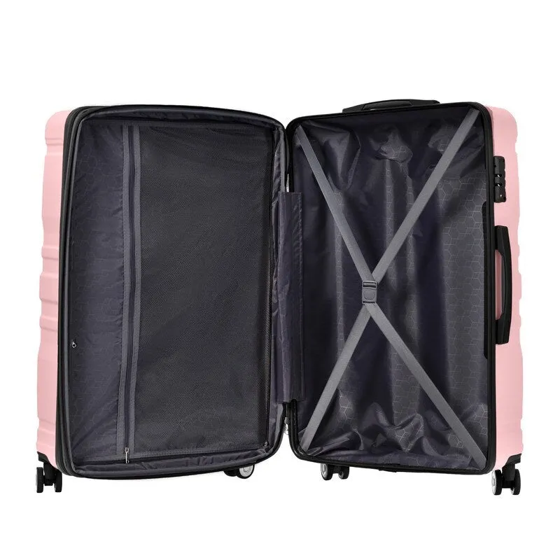3-Piece Sets New Luggage Sets, ABS Suitcases, Expandable Luggage Trunk Set with Spinner Wheels and Side Hook