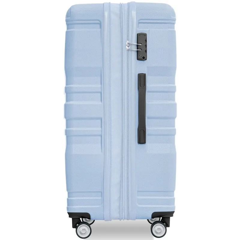 3-Piece Sets New Luggage Sets, ABS Suitcases, Expandable Luggage Trunk Set with Spinner Wheels and Side Hook