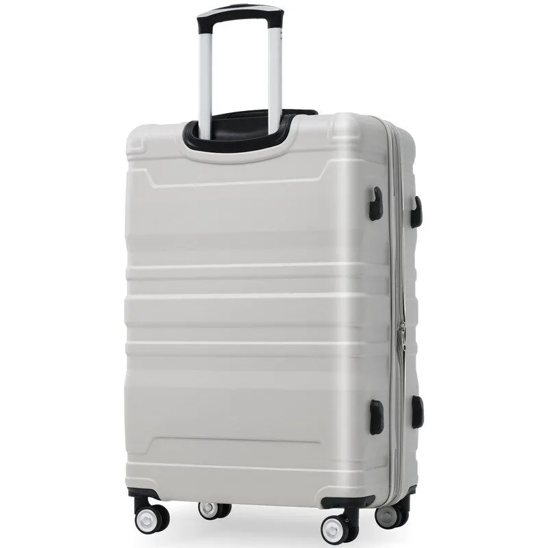 3-Piece Sets New Luggage Sets, ABS Suitcases, Expandable Luggage Trunk Set with Spinner Wheels and Side Hook