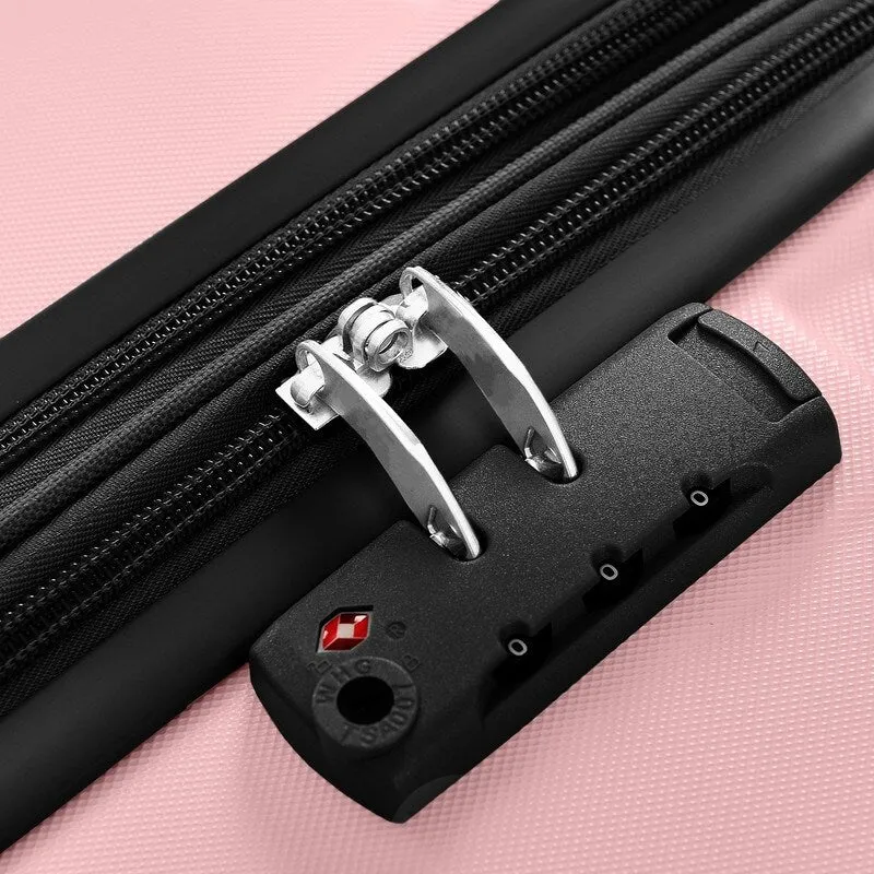 3-Piece Sets New Luggage Sets, ABS Suitcases, Expandable Luggage Trunk Set with Spinner Wheels and Side Hook