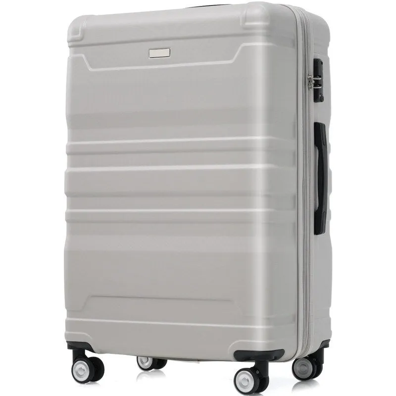 3-Piece Sets New Luggage Sets, ABS Suitcases, Expandable Luggage Trunk Set with Spinner Wheels and Side Hook