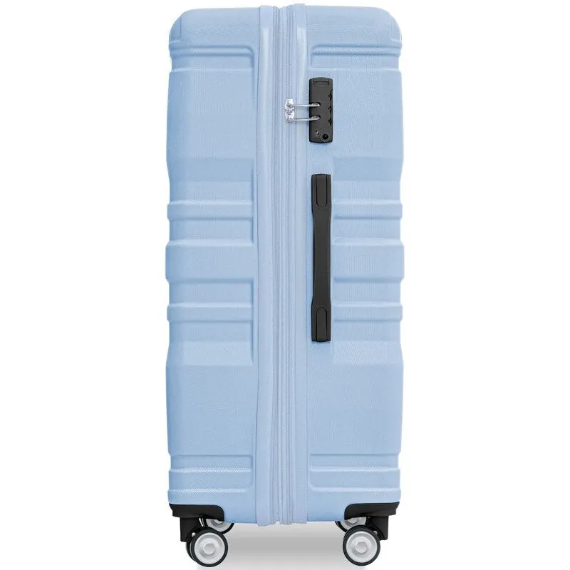 3-Piece Sets New Luggage Sets, ABS Suitcases, Expandable Luggage Trunk Set with Spinner Wheels and Side Hook