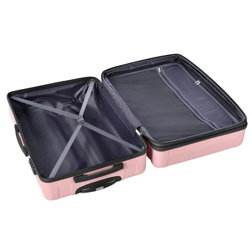 3-Piece Sets New Luggage Sets, ABS Suitcases, Expandable Luggage Trunk Set with Spinner Wheels and Side Hook