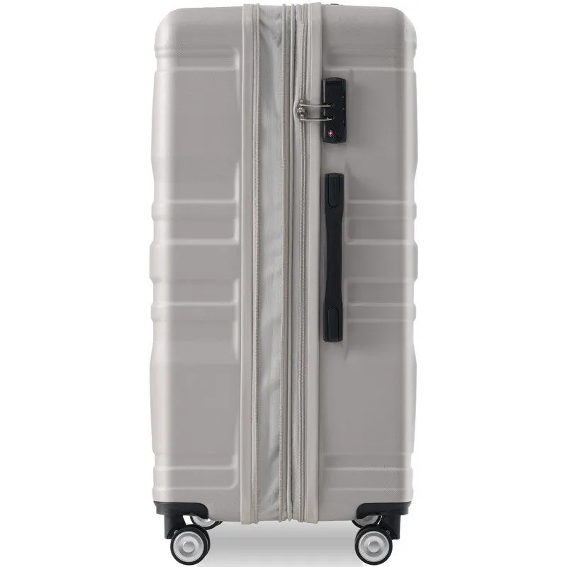 3-Piece Sets New Luggage Sets, ABS Suitcases, Expandable Luggage Trunk Set with Spinner Wheels and Side Hook