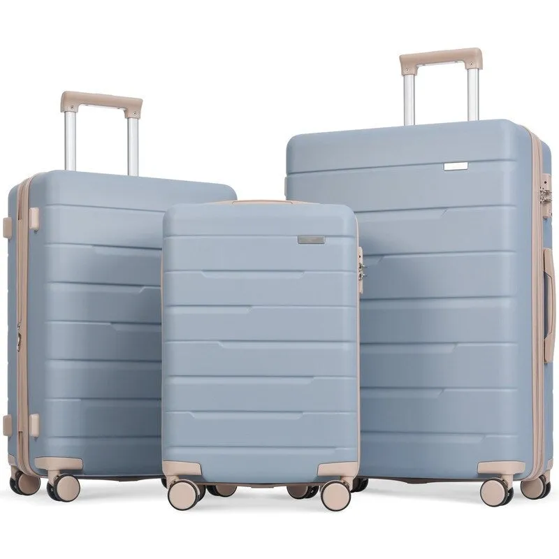 3Pcs Carry on Luggage Suitcase Set with Spinner Wheels and TSA Lock