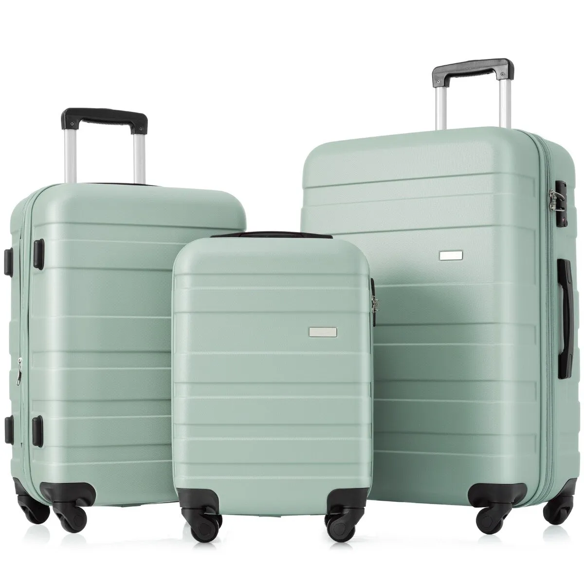 3pcs Clearance Luggage Hardside Lightweight Durable Suitcase sets Spinner Wheels Suitcase with TSA Lock 20''24''28''